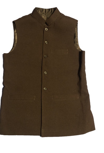 Mens brown nehru vest - mens,