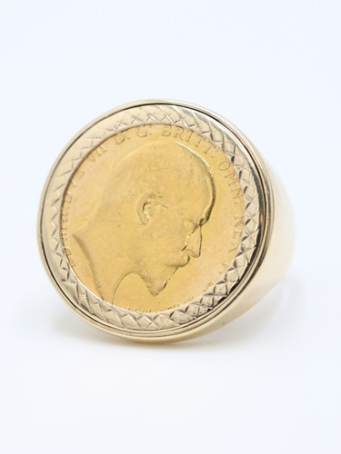 Full sovereign gold ring - gold, 9ct
