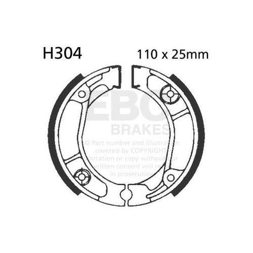Ebc brake shoe - brake, left