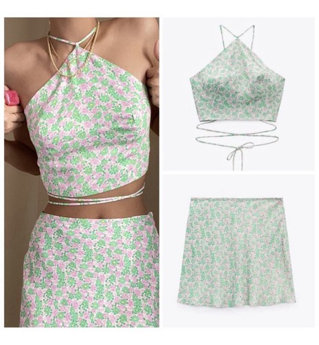 Zara floral skirt - skirt, top