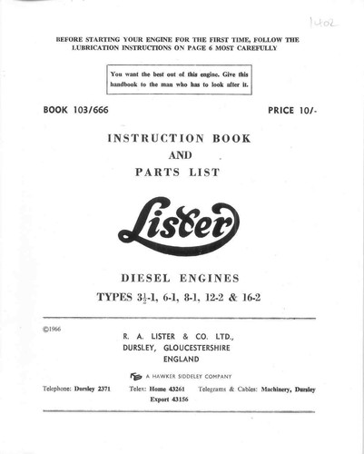 Lister diesel types - diesel, 3.5-1