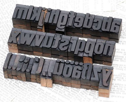 Alphabet mm letterpress - 27,