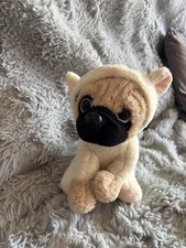 pug plush wearing sheep coat