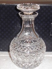 Stuart Crystal Decanter Sandringham SIGNED Heavy Cut Crystal 21cm Tall Vintage 