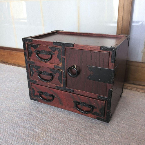 Antique tansu small - small, chest