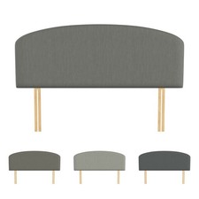 Linen Curved Plain Headboard