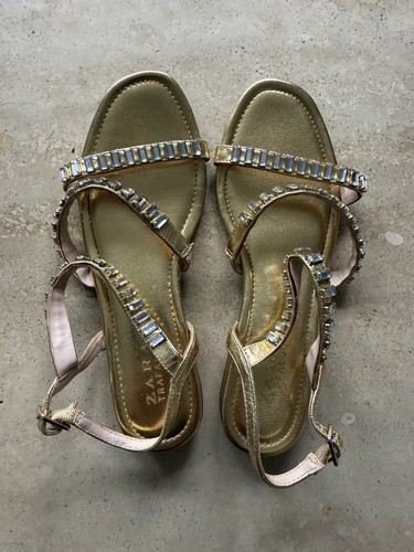 Zara crystal embellished flat - zara,