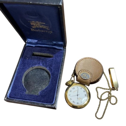 Burberry gold pocket watch - burberry,