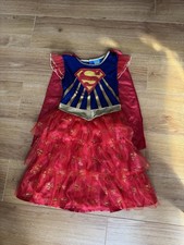 Girls Supergirl Superwoman Fancy Dress Dressing Up Costume Age 7-8 Years