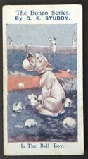 Singleton & Cole Lt. Bonzo Series 1928. Card Number 8 - The Ball Boy