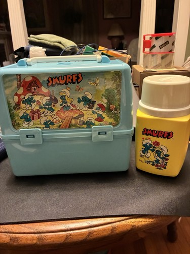 Smurfs lunchbox thermos made - smurfs,