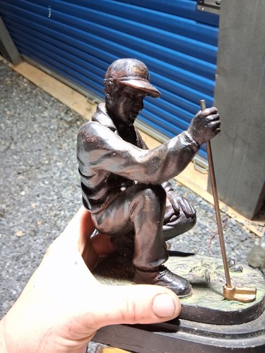 Vintage bronze golfer - vintage,