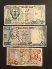 Set Of 3 Banknotes Cyprus