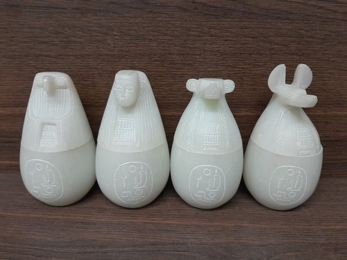Four white stone egyptian - white,