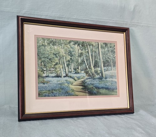 Framed woodland bluebell - woodland,