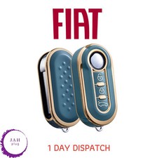 KEY COVER FOB CASE 3 BUTTON BLUE FOR FIAT 500 DUCATO DOBLO PUNTO PANDA BRAVO