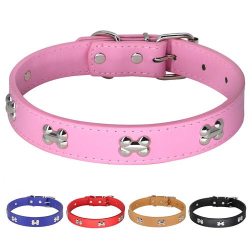 Soft leather dog - soft, collar