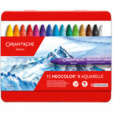 Caran d'Ache Neocolor II Water Soluble Wax Pastels Sets of 10, 15, 30, 40, 84