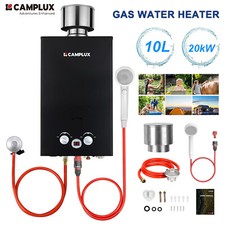 CAMPLUX 20kW 10L Propane Gas Instant Water Heater LPG Boiler Heater & Shower kit