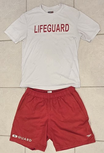 Small speedo lifeguard - small, red