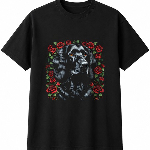 Sprocker with roses dog - roses, lover