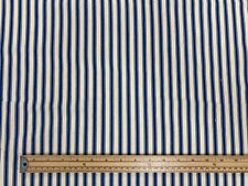Ticking Stripe Fabric Traditional Yarn Dyed Strong Nautical Curtain Craft Fabric