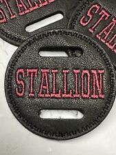 1 X 6cm Leather Stallion Bridle Disc  Badge Show Mini Horse  Black  Rose Pink