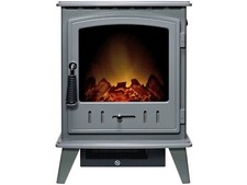 Adam Aviemore Electric Fire Stove Grey Enamel