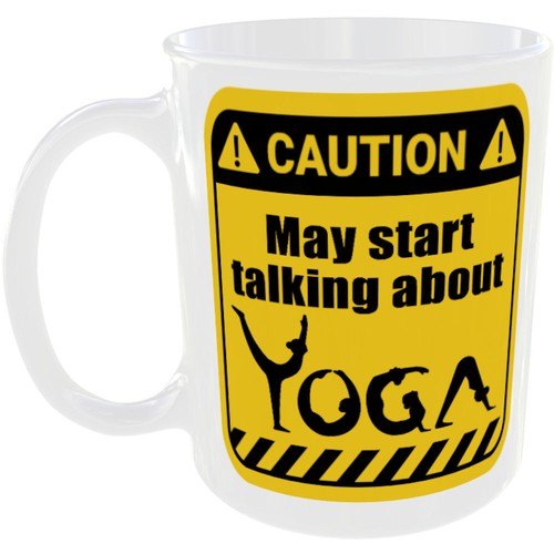 Yoga mug funny caution gift - mug,