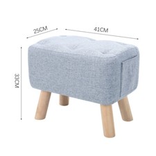 Linen Footstool Pouffe Ottoman