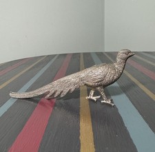 Vintage Silver Metal Pheasant