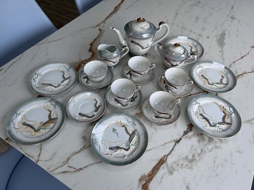 Piece dragonware tea set - dragonware,