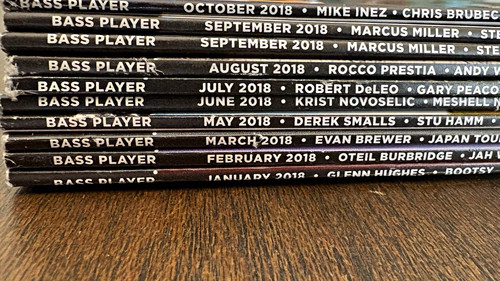 Bass player magazine 2018 lot - bass,