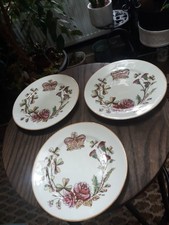 Antique Queen Victoria Commemorative Jubilee Plates X 3 - 6" 