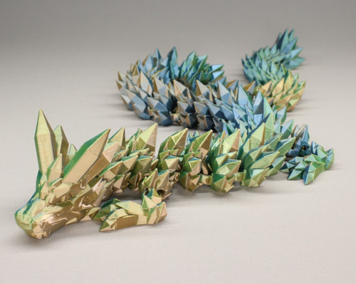 Articulated crystal dragon - crystal,