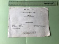 Aladdin A play for pollocks toy theatre script advertiser A8391