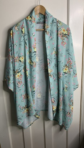 Womens floral chiffon kimono - womens,