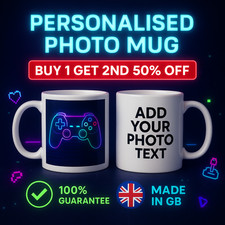 Personalised Photo Mug – Custom Coffee Cup with Your Picture & Text
