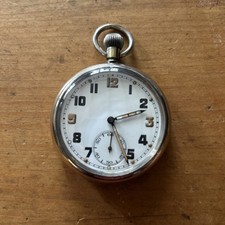 World War 2 Pocket Watch Fully Working GSTP White Dial
