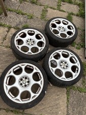 18” 5x98 Alfa Romeo 156 147 GT Blackline Alloy Wheels Alloys With  Tyres