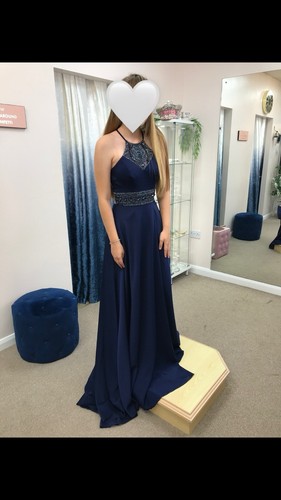 Navy ballgown dress - navy,