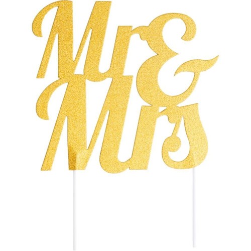 Glitter mrs cake topper - glitter,