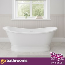 Freestanding Roll Top Bath Luxury Acrylic Cast Iron Bathtub & Hidden Waste 175cm