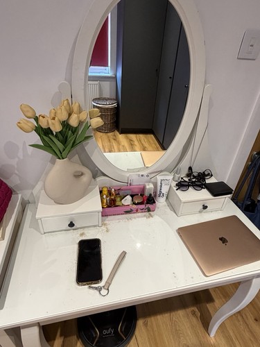 Ikea white dressing table oval - dressing,