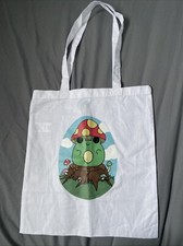 FROG & MUSHROOM COTTON TOTE BAG NEW