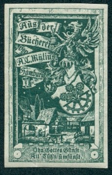 Exlibris mylius wappen - exlibris, mylius,