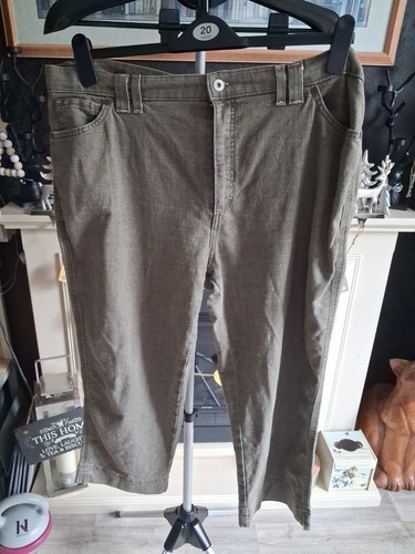 Cropped khaki trousers - m&s,