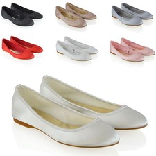 NEW WOMENS BRIDAL SHOES SATIN