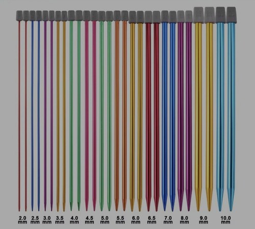 Coloured knitting needles - knitting,