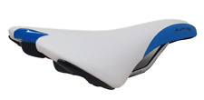 Fizik Aliante Kium / Road Bike 285mm x 140mm White & Blue Saddle - Alloy Rails
